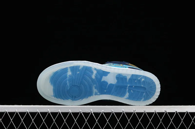 All categories Air Jordan Jordan series basketball shoes Air Jordan 1 Mid Air Jordan 1 Mid GS "FLY Blue" AJ1 Joe 1 Zhongbang "Ice Blue Mandarin Duck Oil Painting" BV7446-400